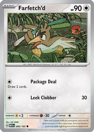 Farfetch'd 083/165  - Reverse Holofoil SV Scarlet & Violet 151 - Common
