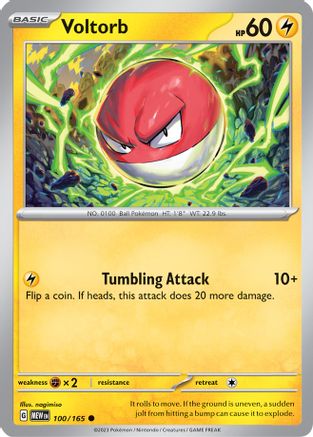 Voltorb 100/165  - Reverse Holofoil SV Scarlet & Violet 151 - Common