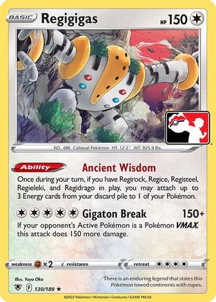 Regigigas 130/189  - Holofoil Prize Pack Series Cards - Rare