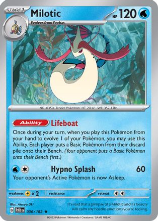 Milotic 036/182  - Holofoil SV04 Paradox Rift - Rare