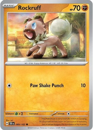 Rockruff 089/162  SV05 Temporal Forces - Common