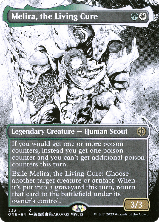 Melira, the Living Cure (Borderless) (ONE-333) - Phyrexia: All Will Be One: (Showcase)