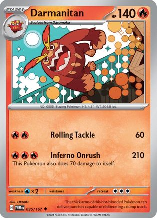 Darmanitan 035/167  SV06 Twilight Masquerade - Uncommon