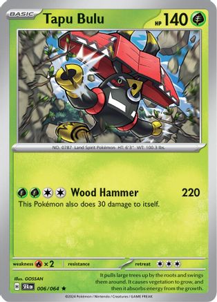 Tapu Bulu 006/064  - Reverse Holofoil SV Shrouded Fable - Rare