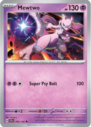 Mewtwo 059/142  SV07 Stellar Crown - Uncommon