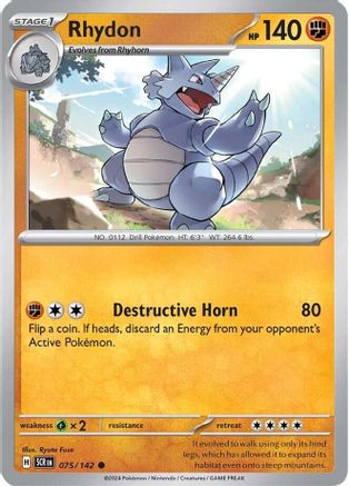 Rhydon 075/142  SV07 Stellar Crown - Common