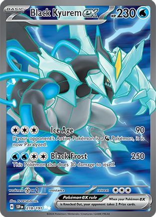 Black Kyurem ex 218/191  - Holofoil SV08 Surging Sparks - Ultra Rare