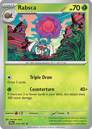 Rabsca 014/191  - Holofoil SV08 Surging Sparks - Rare