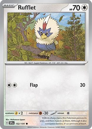 Rufflet 152/191  SV08 Surging Sparks - Common