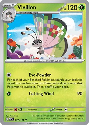 Vivillon 007/191  SV08 Surging Sparks - Uncommon
