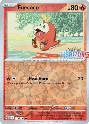Fuecoco 029/191  - Reverse Holofoil Miscellaneous Cards & Products - Common