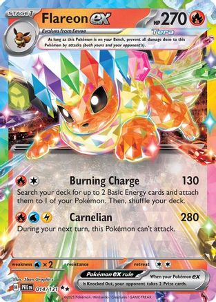 Flareon ex 014/131  - Holofoil SV Prismatic Evolutions - Double Rare
