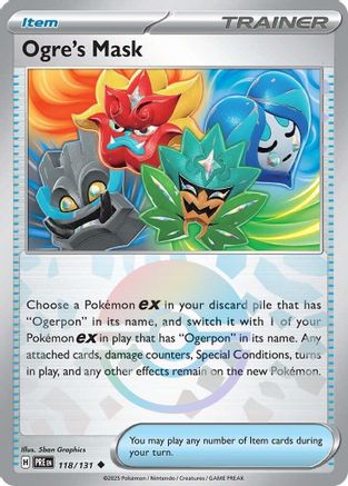 Ogre's Mask (Poke Ball Pattern) 118/131  - Holofoil SV Prismatic Evolutions - Uncommon