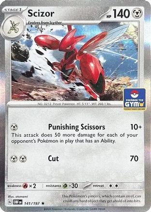 Scizor 141/197  - Holofoil Miscellaneous Cards & Products - Rare