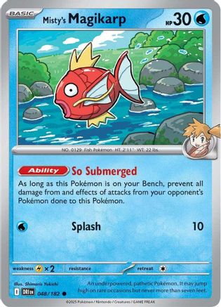 Misty's Magikarp 048/182  - Reverse Holofoil SV10 Destined Rivals - Common