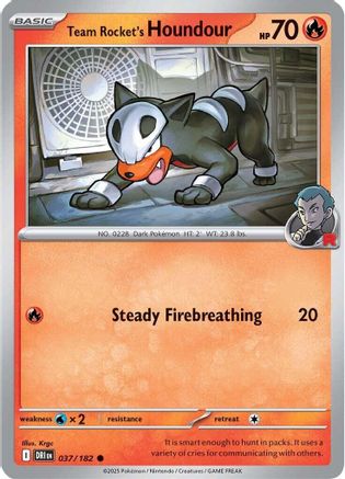 Team Rocket's Houndour 037/182  SV10 Destined Rivals - Common