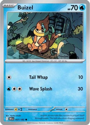 Buizel 057/182  - Reverse Holofoil SV10 Destined Rivals - Common