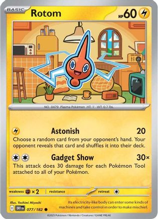 Rotom 077/182  - Reverse Holofoil SV10 Destined Rivals - Common