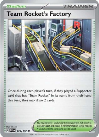 Team Rocket's Factory 173/182  - Reverse Holofoil SV10 Destined Rivals - Uncommon