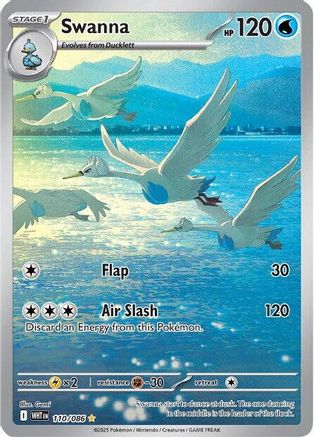 Swanna 110/086  - Holofoil SV White Flare - Illustration Rare