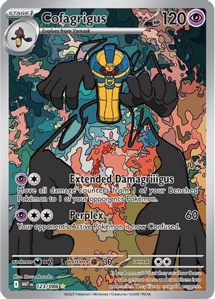 Cofagrigus 123/086  - Holofoil SV White Flare - Illustration Rare