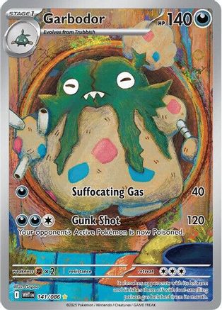 Garbodor 141/086  - Holofoil SV White Flare - Illustration Rare