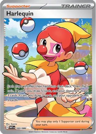 Harlequin 163/086  - Holofoil SV White Flare - Ultra Rare