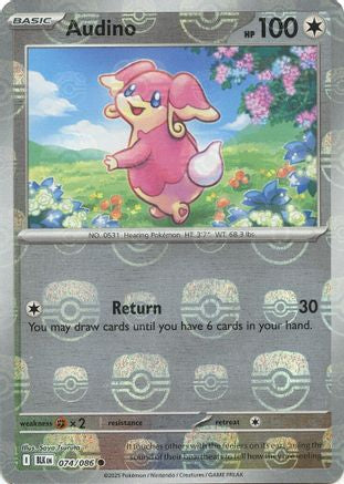 Audino 074/086  - Holofoil SV Black Bolt - Common