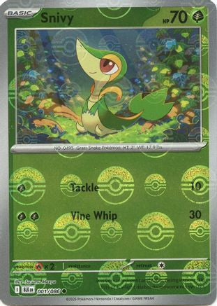 Snivy (Poke Ball Pattern) 001/086  - Holofoil SV Black Bolt - Common