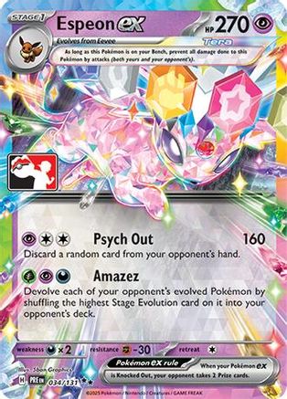 Espeon ex 034/131  - Holofoil Prize Pack Series Cards - Double Rare
