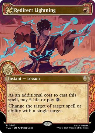 Redirect Lightning (Showcase) (TLA-343) - Avatar: The Last Airbender Foil