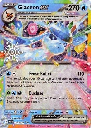 Glaceon ex 026/131  - Holofoil SV Prismatic Evolutions - Double Rare