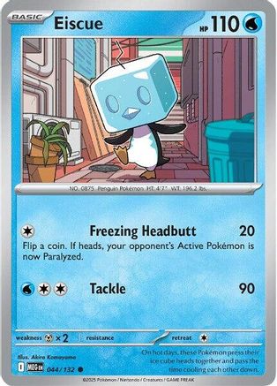 Eiscue 044/132  - Reverse Holofoil ME01 Mega Evolution - Common