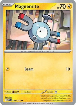 Magnemite 045/132  - Reverse Holofoil ME01 Mega Evolution - Common