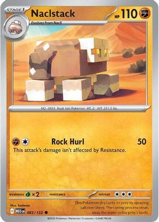 Naclstack 083/132  - Reverse Holofoil ME01 Mega Evolution - Common