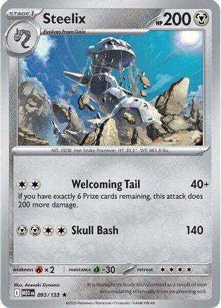 Steelix 093/132  - Reverse Holofoil ME01 Mega Evolution - Rare