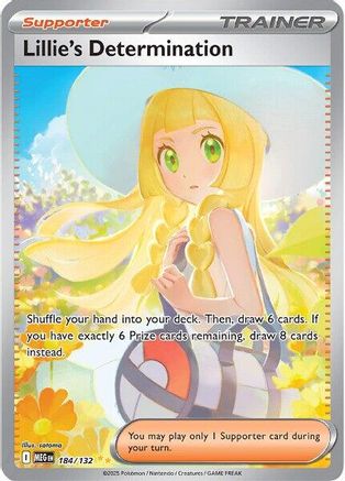 Lillie's Determination 184/132  - Holofoil ME01 Mega Evolution - Special Illustration Rare
