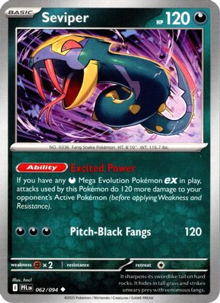 Seviper 062/094  - Reverse Holofoil ME02 Phantasmal Flames - Uncommon