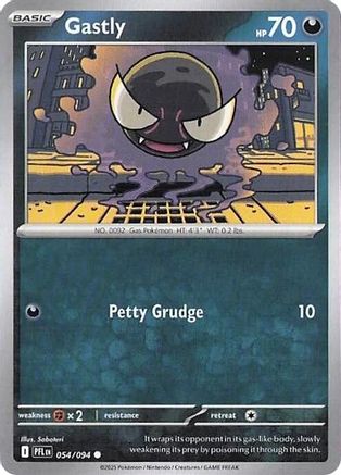 Gastly 054/094  - Reverse Holofoil ME02 Phantasmal Flames - Common