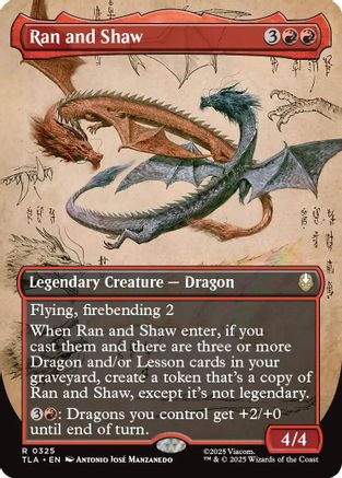 Ran and Shaw (Borderless) (TLA-325) - Avatar: The Last Airbender