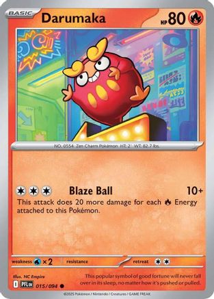 Darumaka 015/094  - Reverse Holofoil ME02 Phantasmal Flames - Common