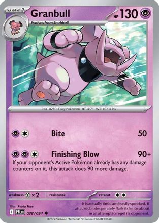 Granbull 038/094  - Reverse Holofoil ME02 Phantasmal Flames - Uncommon