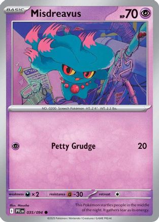 Misdreavus 035/094  - Reverse Holofoil ME02 Phantasmal Flames - Common