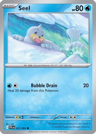 Seel 021/094  - Reverse Holofoil ME02 Phantasmal Flames - Common