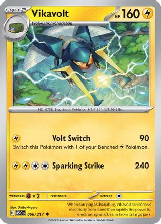 Vikavolt 066/217  - Reverse Holofoil ME Ascended Heroes - Uncommon