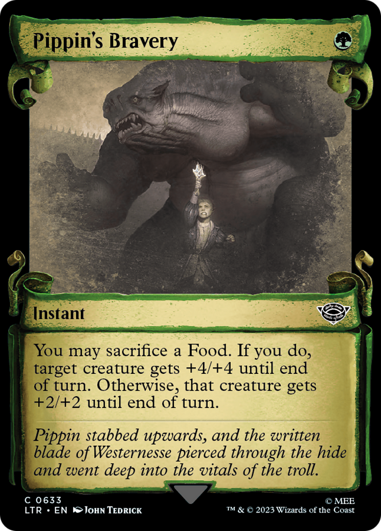 Pippin's Bravery (Showcase Scrolls) (LTR-633) - The Lord of the Rings: Tales of Middle-earth: (Showcase) Foil