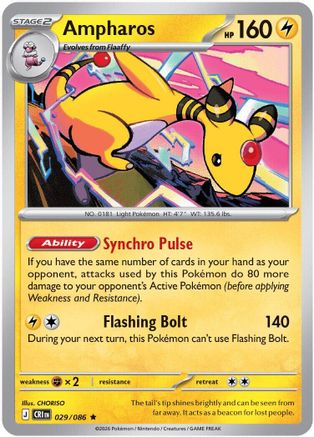 Ampharos 029/086  Deck Exclusives - Rare