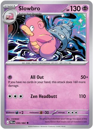 Slowbro 030/084  - Reverse Holofoil ME05 Pitch Black - Uncommon