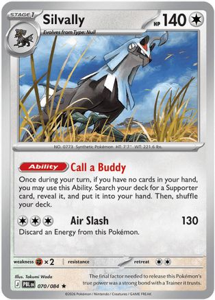 Silvally 070/084  - Reverse Holofoil ME05 Pitch Black - Rare