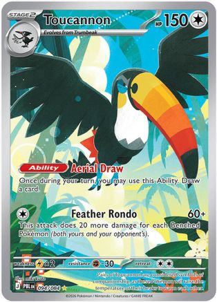 Toucannon 094/084  - Holofoil ME05 Pitch Black - Illustration Rare